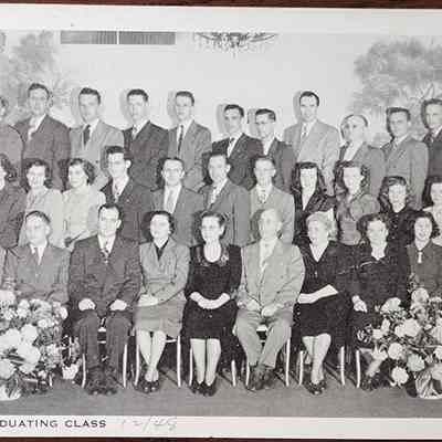 Latest Graduating Class, Acme Business College, December 1948 Postcard