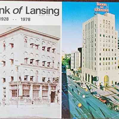 Bank of Lansing Postcard