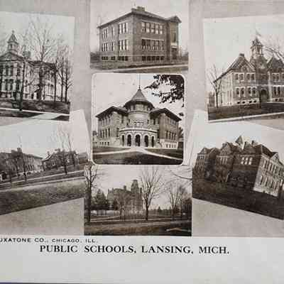 Public Schools, Lansing, Mich., Postcard