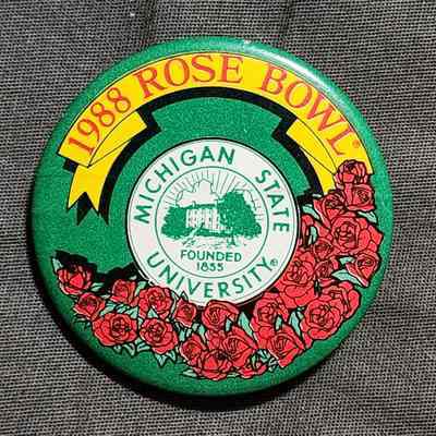 1988 Rose Bowl MSU Button