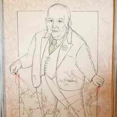 Ralph H. Young Pen & Ink Drawing by Irene Jungwirth