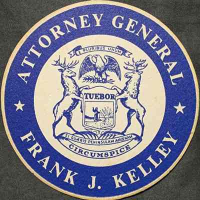 Attorney General Frank J. Kelley Cardboard Coaster