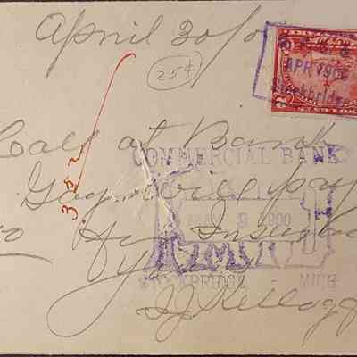 Stockbridge, Mich., 1900, Postal Card