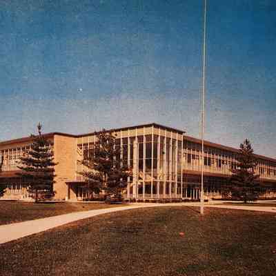 Brody Hall Dormitories, Michigan State University, East Lansing, Michigan, Postcard