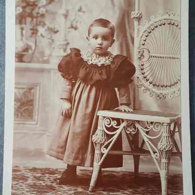 Portrait of a Child Cabinet Card by Bigelow