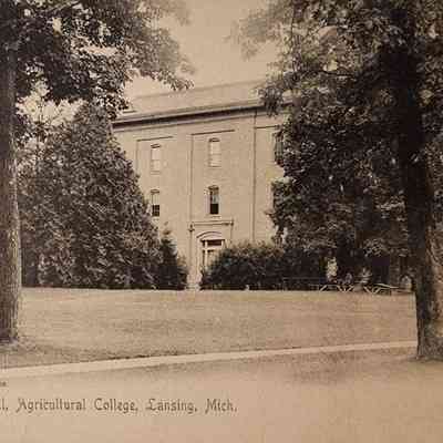 College Hall, Agricultural College, Lansing, Mich., Postcard