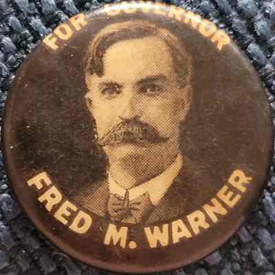 Fred M. Warner for Governor Button