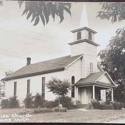 Methodist Church, Okemos, Mich. RPPC by Rex