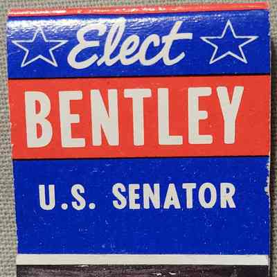 Alvin Bentley for U.S. Senator Matchbook