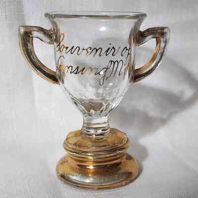 Lansing Souvenir Glass Trophy