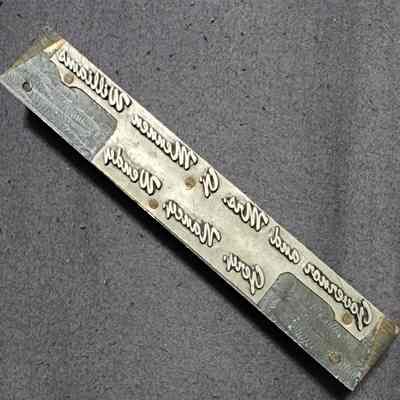 Williams Family Printing Block