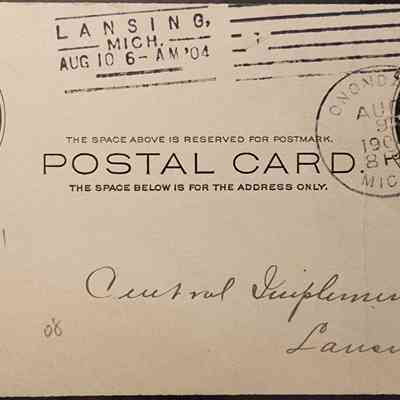 Onondaga, Mich., 1904, Postcard