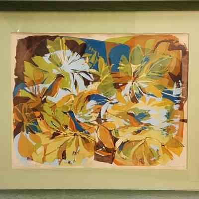 Conversations for the Birds Serigraph by Sally Swiss