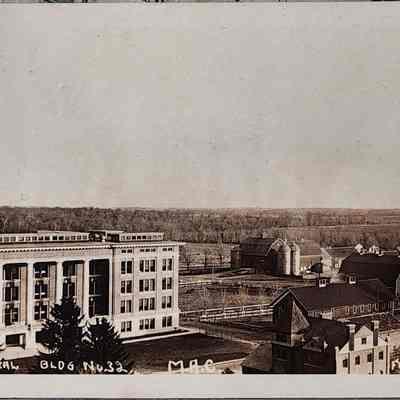 M.A.C. Aerial, Agriculture Hall and Farm Buildings RPPC