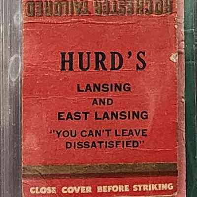 Hurd's, Lansing and East Lansing, Matchbook