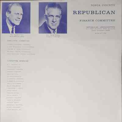 Ionia County Republican Finance Committee Stationery