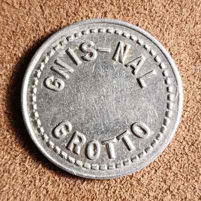 Gnis-Nal Grotto 5-Cent Token