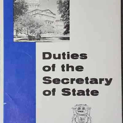Duties of the Secretary of State Pamphlet