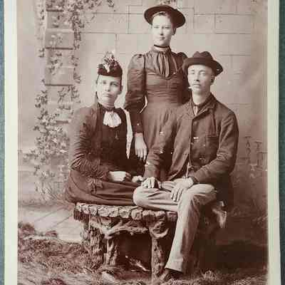 Portrait of a Trio Cabinet Card by Bigelow