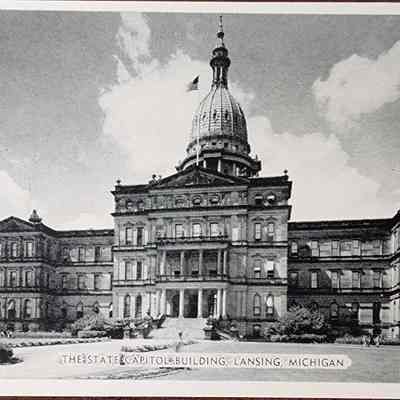 The State Capitol Building, Lansing, Michigan Postcard