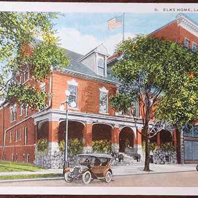 Elks Home, Lansing, Mich. Postcard