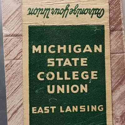 Michigan State College Union, East Lansing, Mini Matchbook