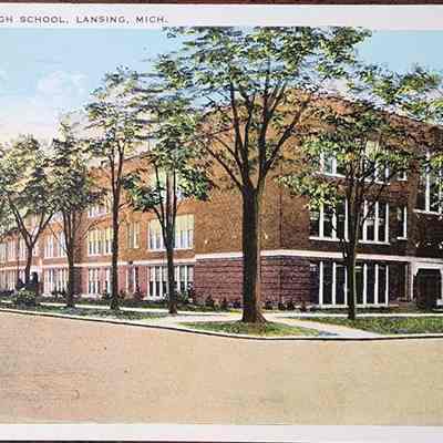 West Junior High School, Lansing, Mich. Postcard
