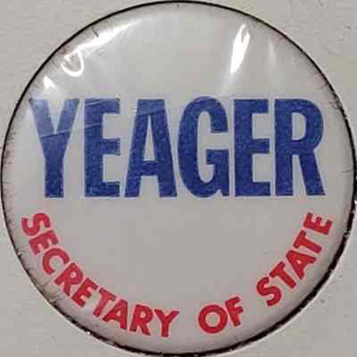 Yeager Secretary of State Button