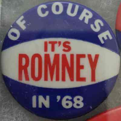 Of Course It's Romney in '68 Button