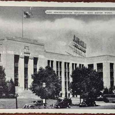 Olds Administration Building, Olds Motor Works, Lansing, Michigan Postcard