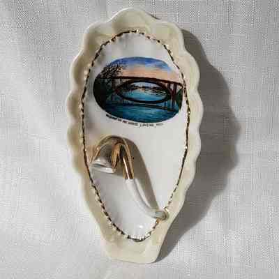 Washington Avenue Bridge Porcelain Souvenir Pipe Dish