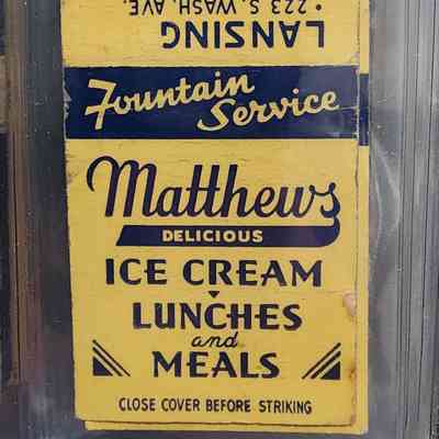 Matthew's Ice Cream Matchbook