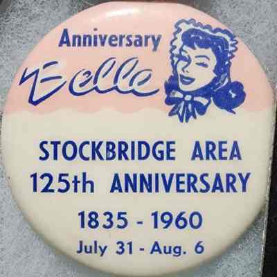 Stockbridge Area 125th Anniversary Belle Button