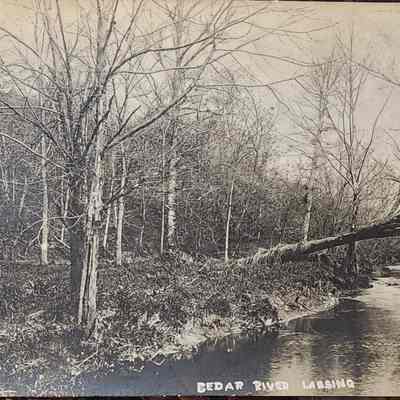 Cedar River, Lansing RPPC