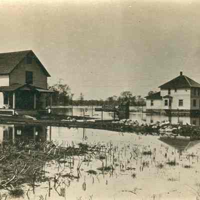 East Michigan Avenue 1914 Flood RPPC