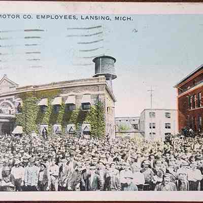 REO Motor Co. Employees, Lansing, Mich. Postcard