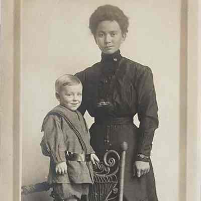 Portrait of a Woman and Child RPPC by Newman