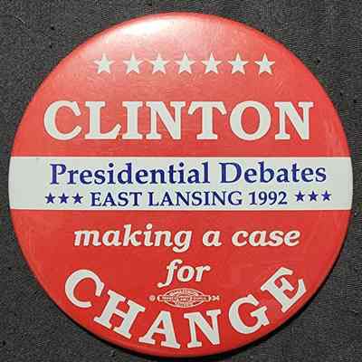 Presidential Debate Clinton Button