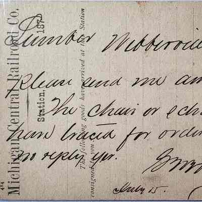 Michigan Central Railroad Freight Postcard