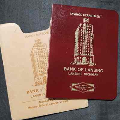 Bank of Lansing Savings Account Book