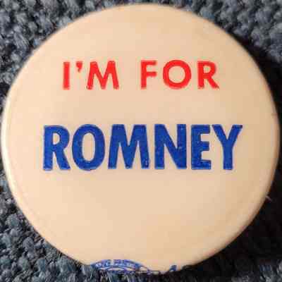 I'm for Romney Button