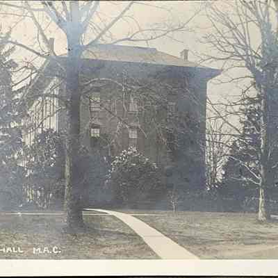 College Hall, M.A.C., RPPC by Walter
