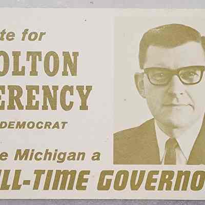 Zolton Ferency Governor Campaign Card