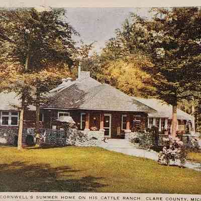 W.C. Cornwell's Summer Home on His Cattle Ranch, Clare County, Mich., Postcard