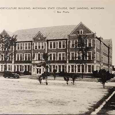 Horticulture Building, Michigan State College, Postcard by Rex