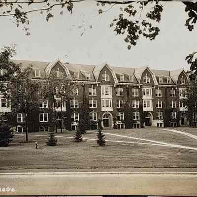 Wells Hall, Michigan State College, RPPC by Rex