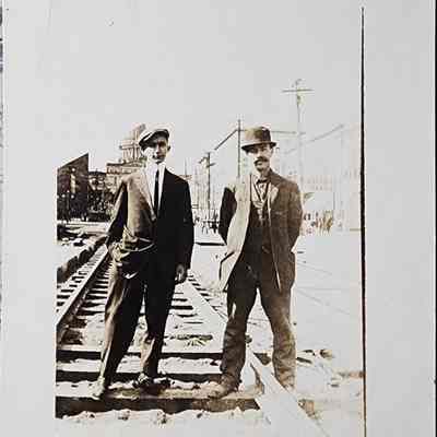 Streetcar Tracks Construction, Michigan Ave. RPPC