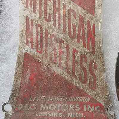 Michigan Noiseless REO Lawn Mower Badge