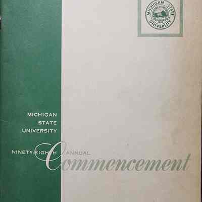Michigan State University 1956 Commencement Program
