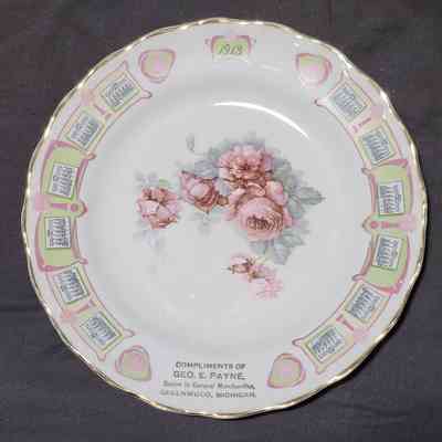 Geo. E. Payne, Greenwood, Michigan, 1913 Calendar Plate